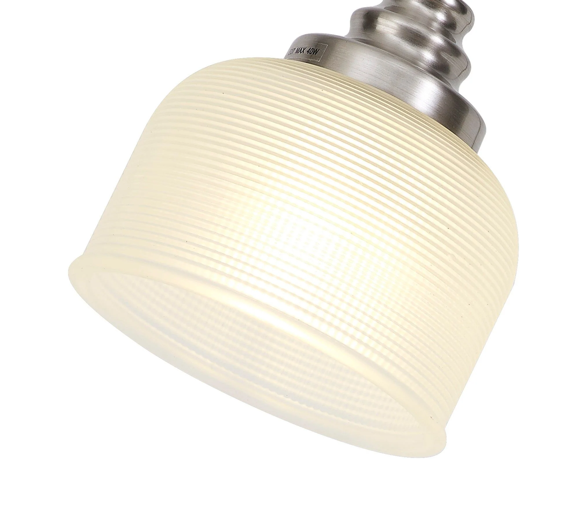 Cleron Table Lamp 1 Light E27 Satin Nickel / Antique Brass /Polished Nickel / Prismatic Glass - Image 7