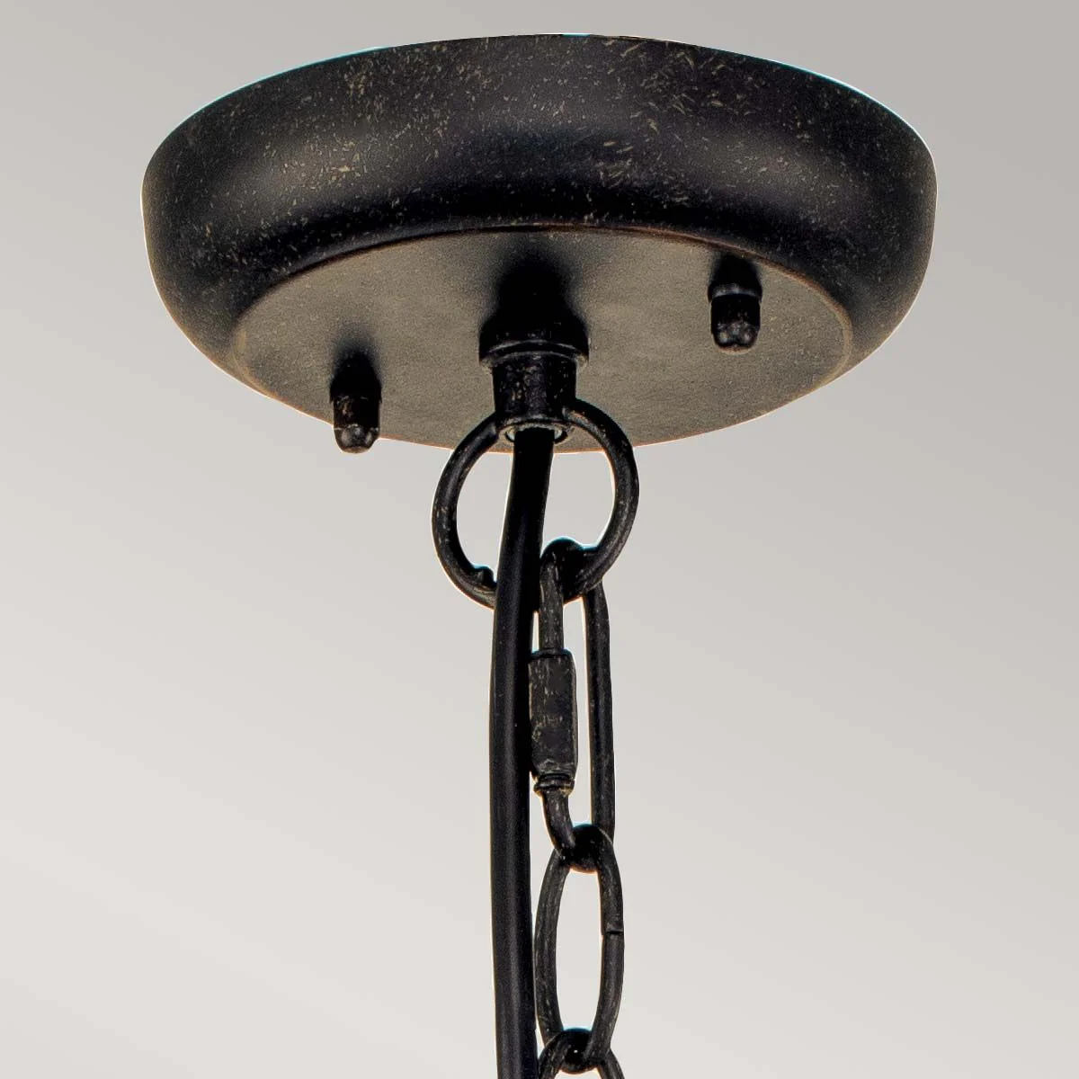 Cleveland 1 Light Small Chain Lantern - Weathered Bronze IP44 E27 - Image 3