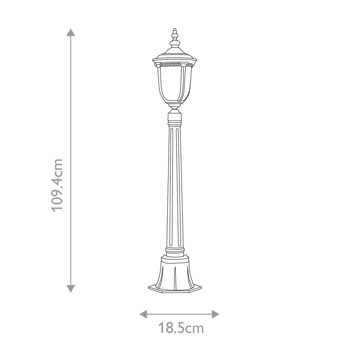 Cleveland 1 Light Small/Medium Pillar Lantern - Weathered Bronze IP44 - Image 10