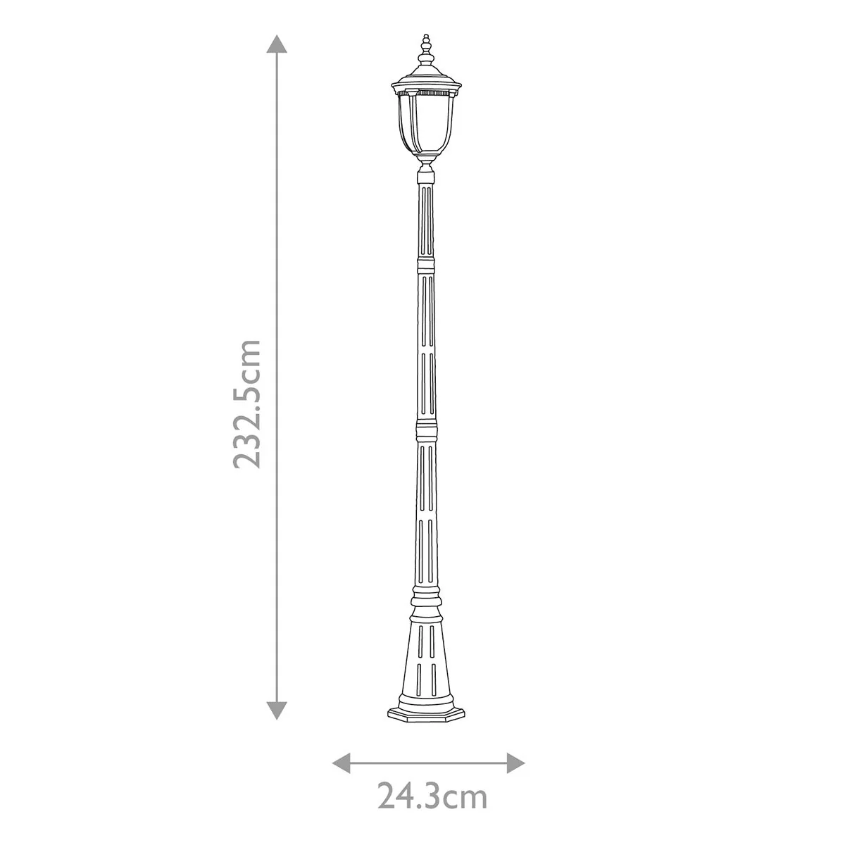 Cleveland 1 Light Small/Medium Pillar Lantern - Weathered Bronze IP44 - Image 11