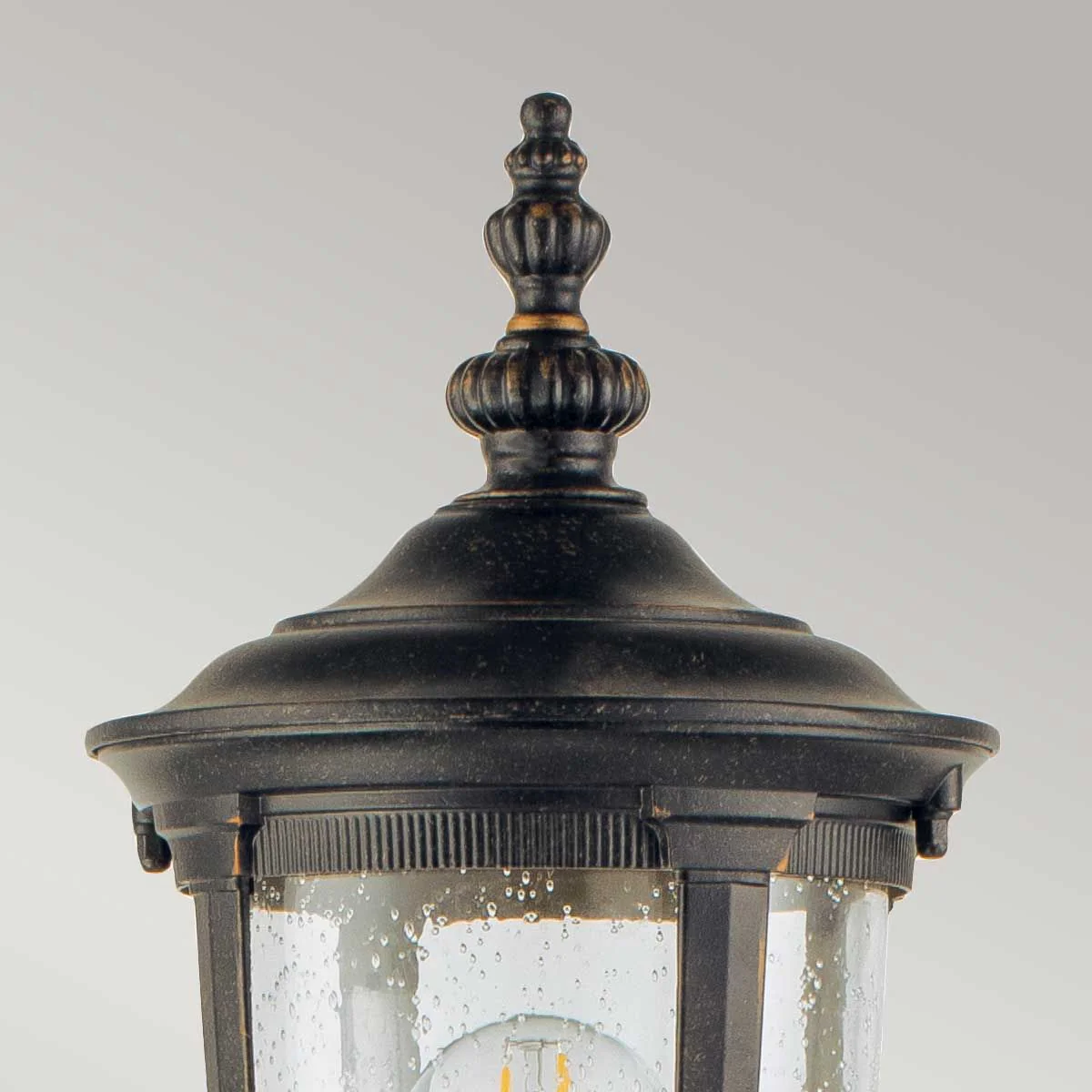 Cleveland 1 Light Small/Medium Pillar Lantern - Weathered Bronze IP44 - Image 5