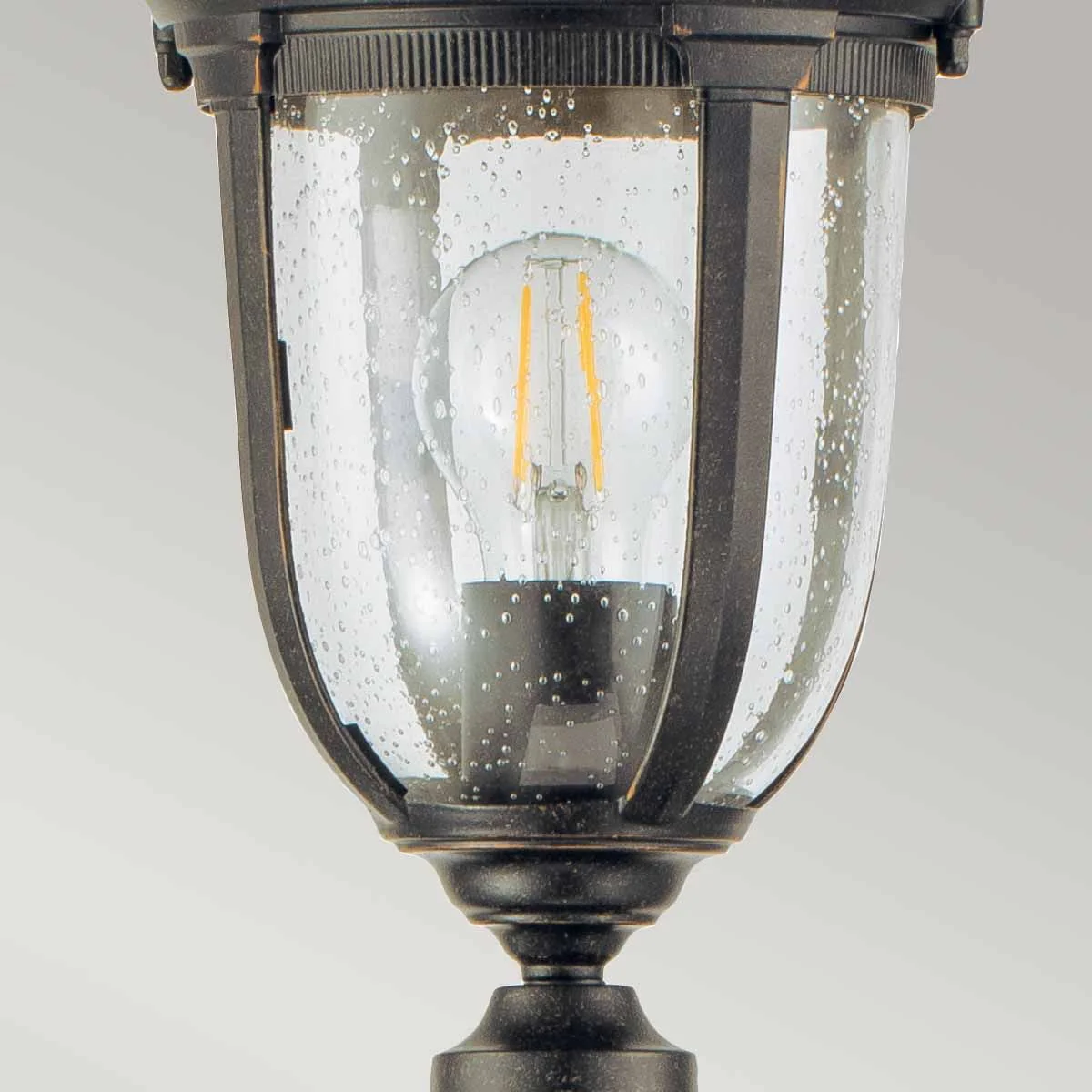Cleveland 1 Light Small/Medium Pillar Lantern - Weathered Bronze IP44 - Image 6