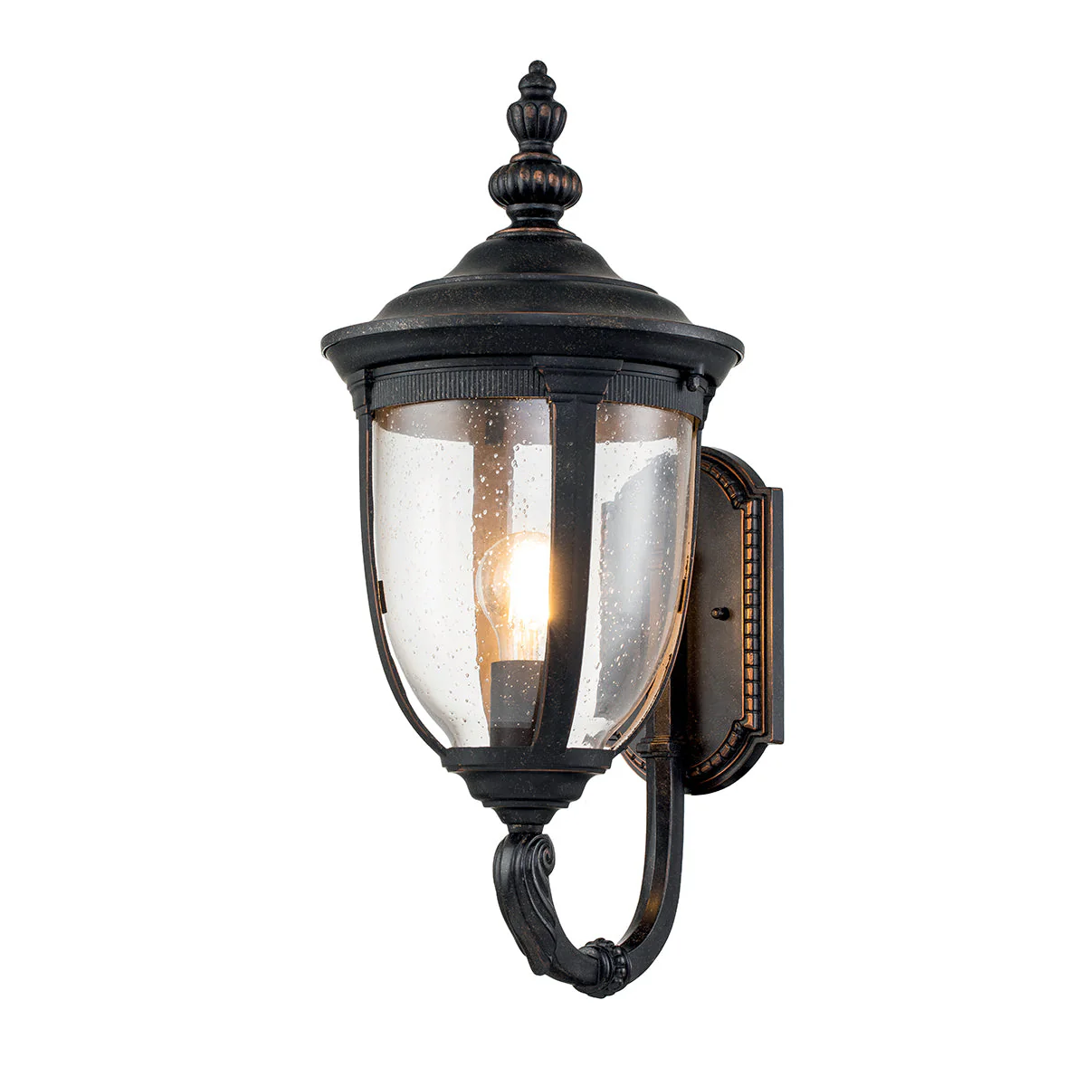 Cleveland Small/Medium Up/Down Wall Lantern - Weathered Bronze Finish - Image 2