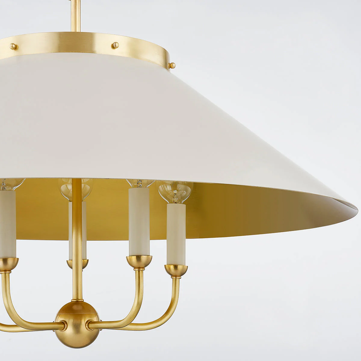 Clivedon 5Lt Chandelier - Aged Brass - Image 2