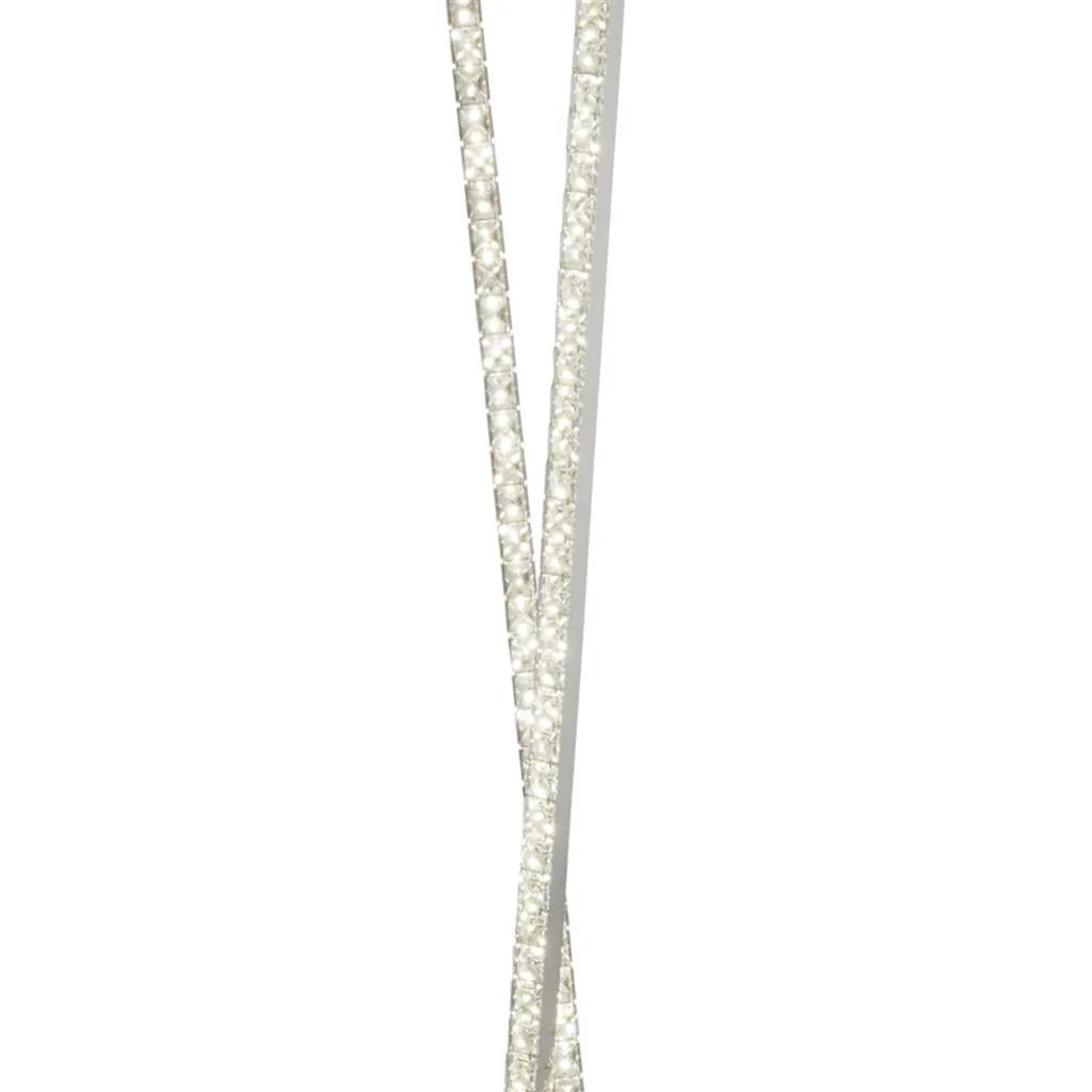 Clover Floor Lamp - Chrome Metal & Clear Crystal Integrated LED - Image 3