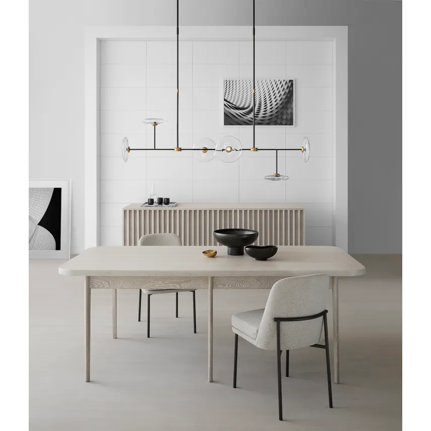 Calvino Large Linear Island Pendant - Brass & Black - Image 2