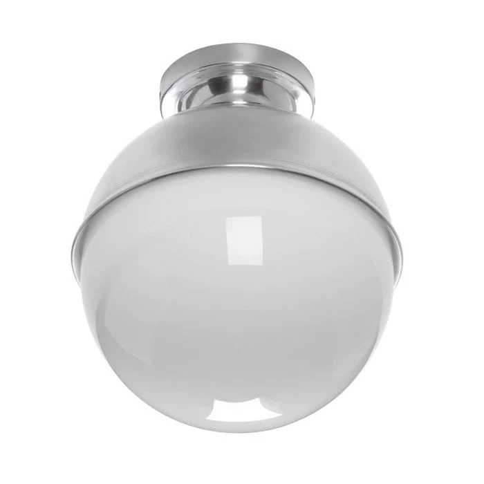 Clyde Bathroom Ceiling Light- Polished Chrome and Opal Glass IP44 - Image 3