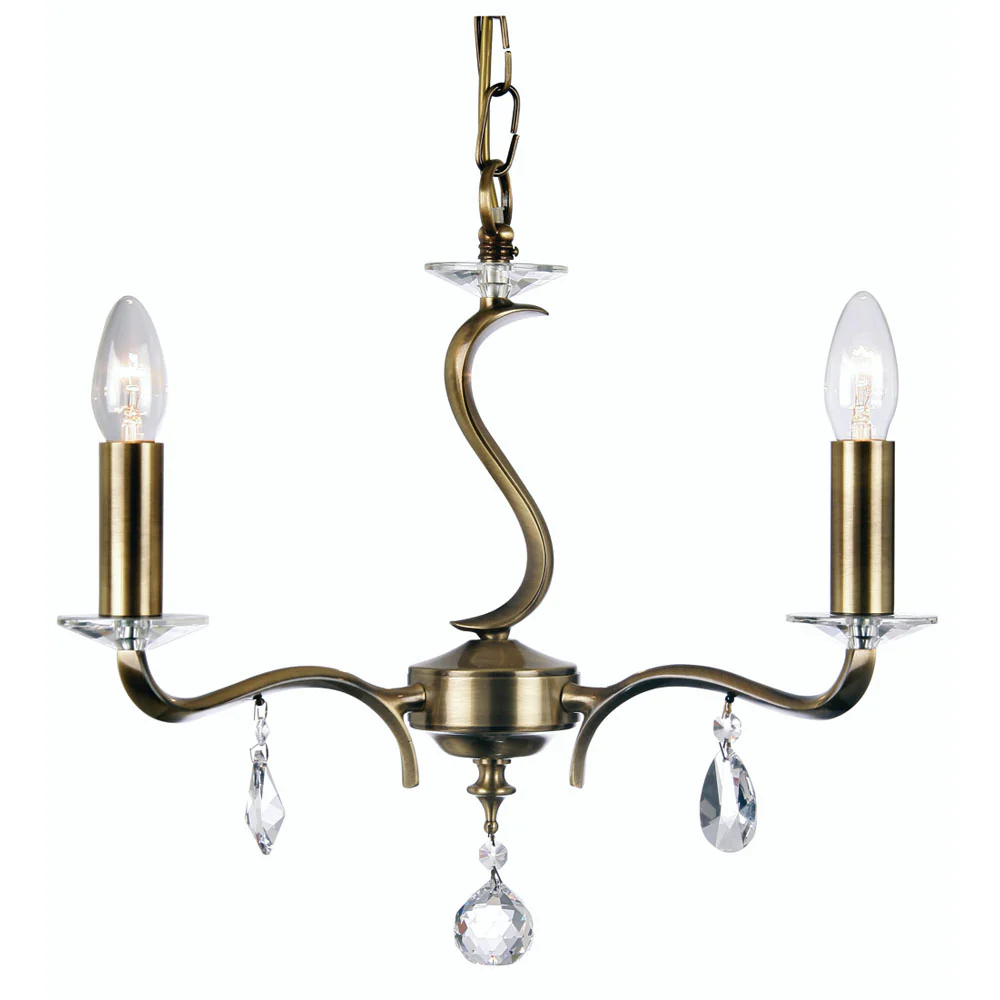 Cobra 3/5 Pendant- Chrome & Antique Brass Finishes - Image 4