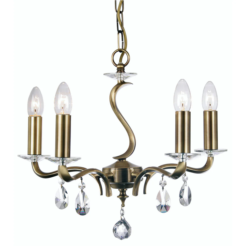Cobra 3/5 Pendant- Chrome & Antique Brass Finishes - Image 5