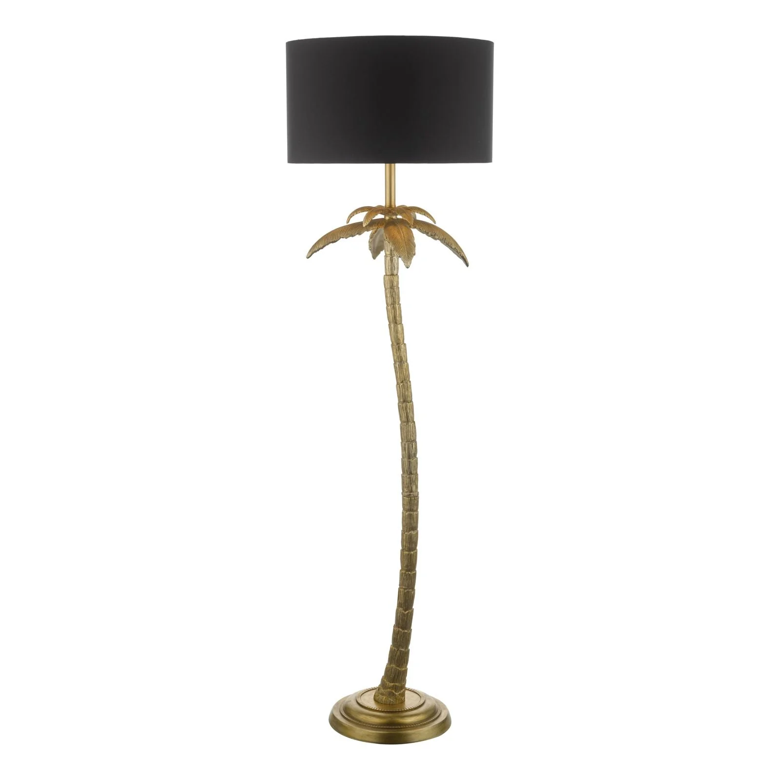 Coco Floor Lamp Antique Gold With Shade E27 - Image 9