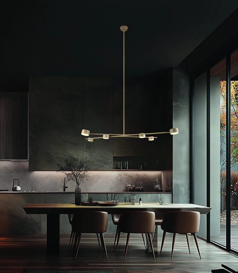 Coda Large Pendant- Black/ Biege Finish - Image 6