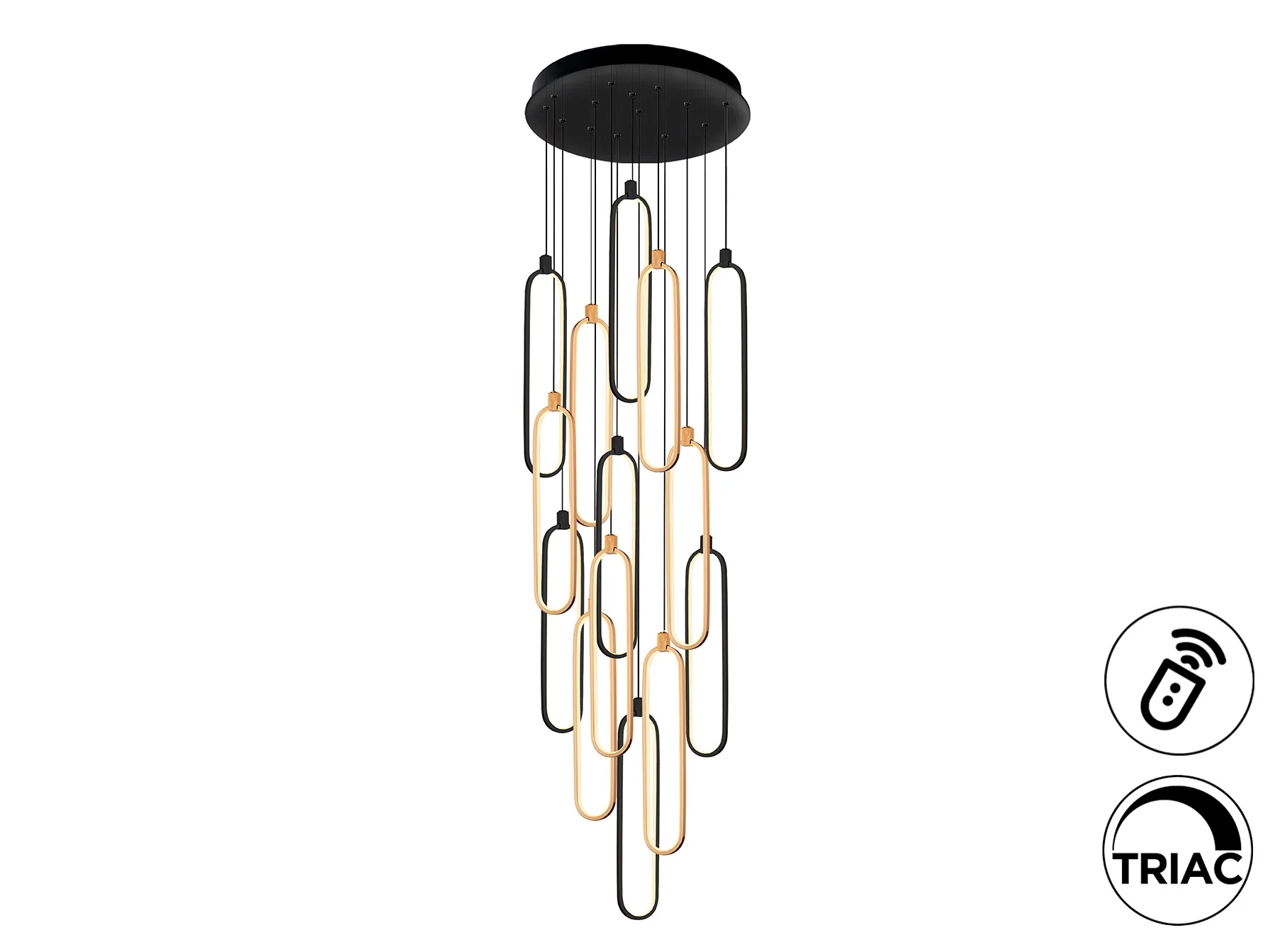 Colette 14Lt Ceiling Light Dimmable- Rose Gold & Black & Rose Gold Finishes - Image 21