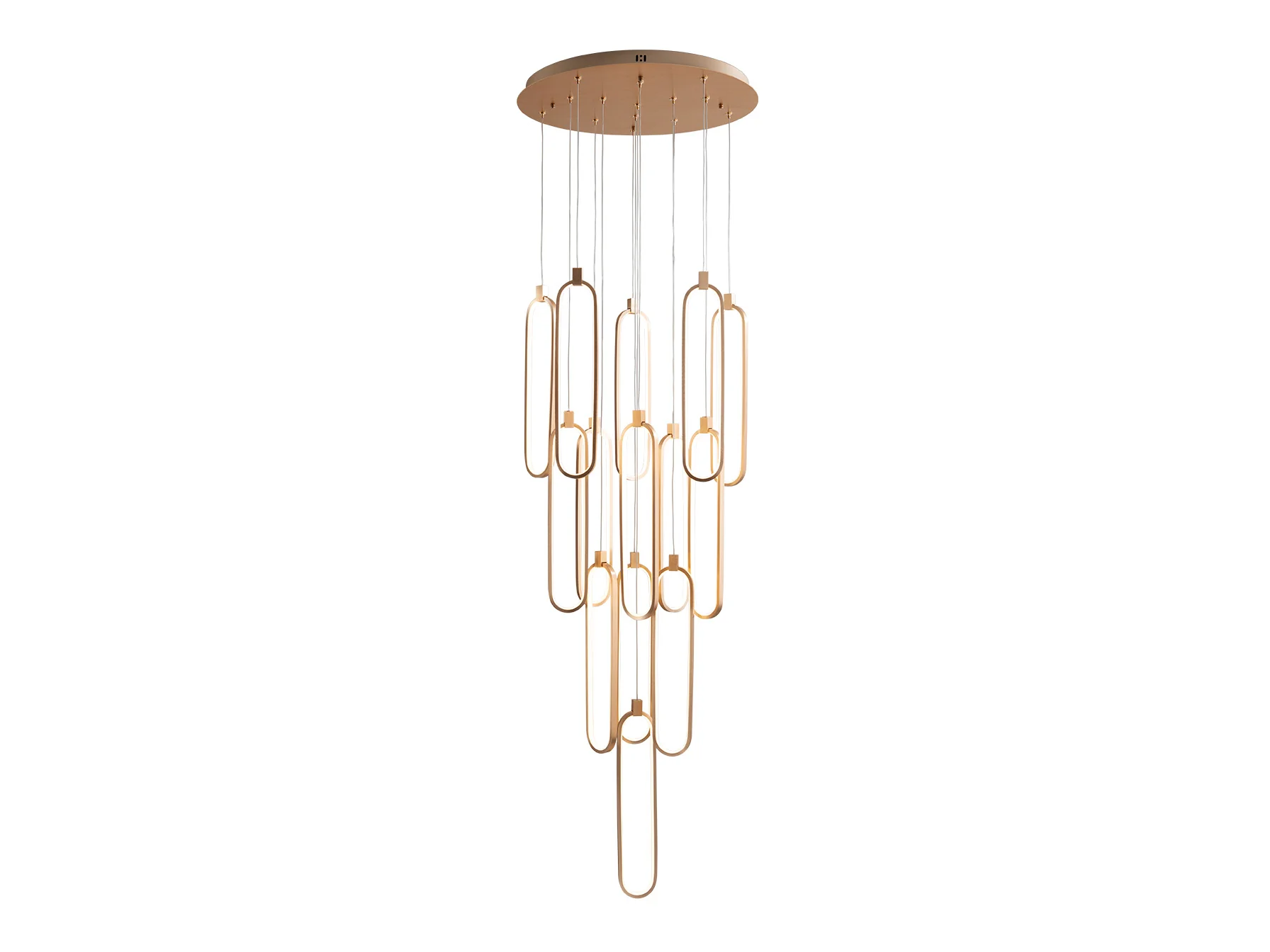 Colette 14Lt Ceiling Light Dimmable- Rose Gold & Black & Rose Gold Finishes - Image 3