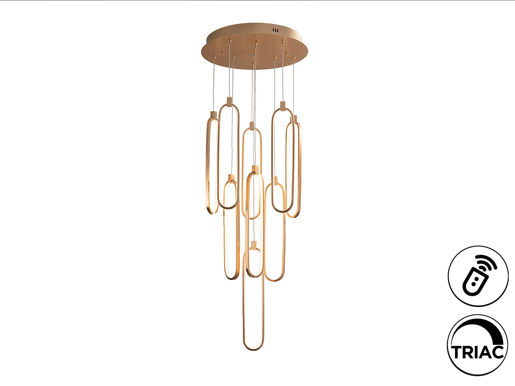 Colette 14Lt Ceiling Light Dimmable- Rose Gold & Black & Rose Gold Finishes - Image 4