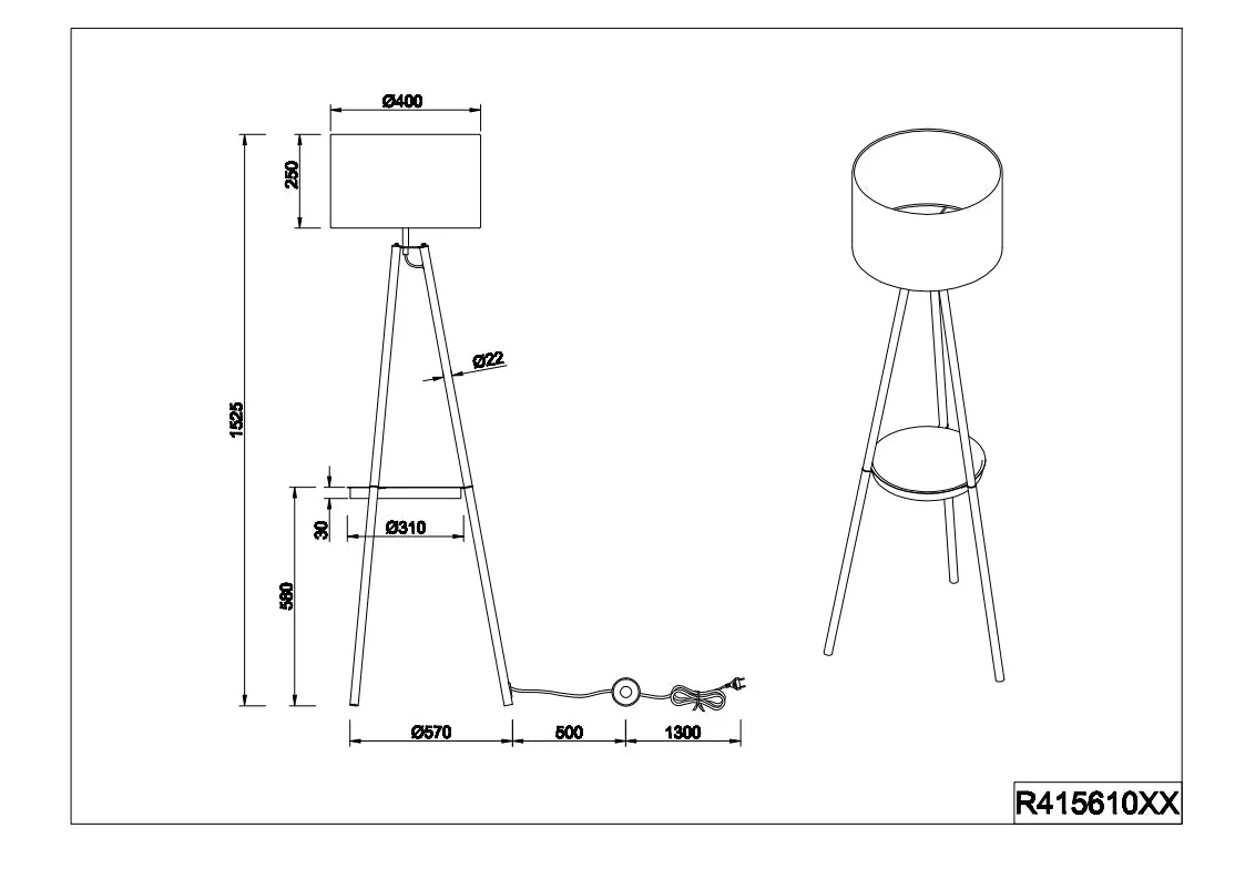 Colette Arc Floor Lamp - Coffee/Black - Image 4