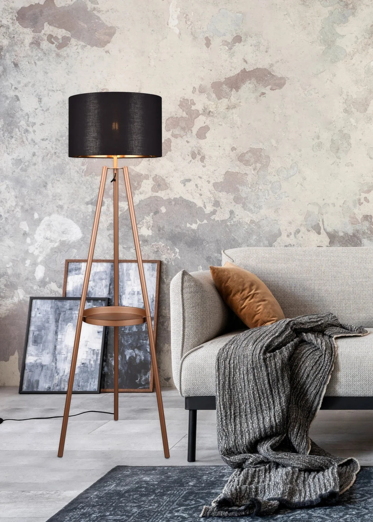 Colette Arc Floor Lamp - Coffee/Black - Image 5