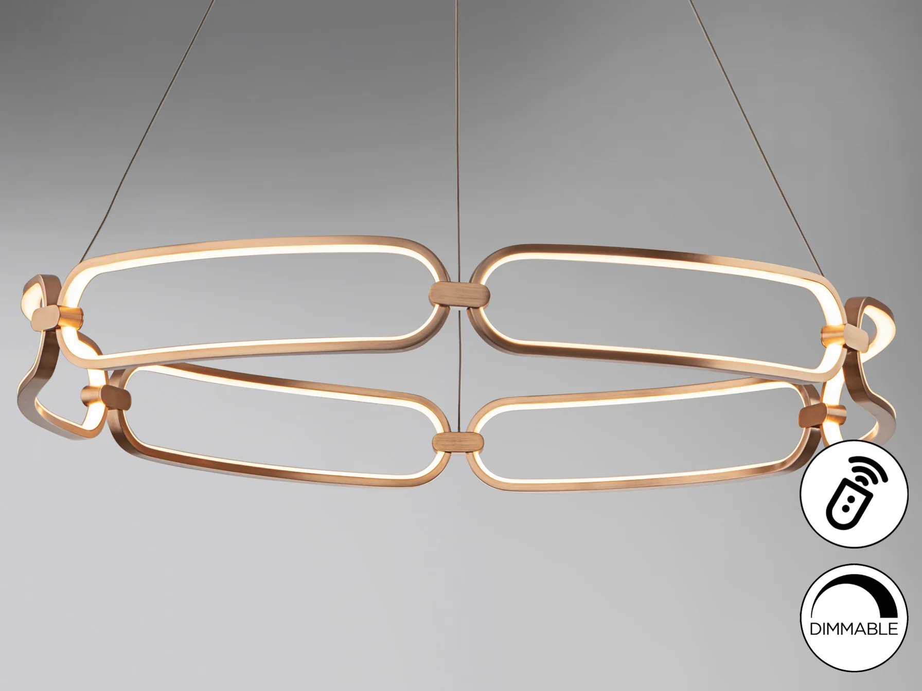 Colette LED Ceiling Light - Rose Gold Finish - Image 3