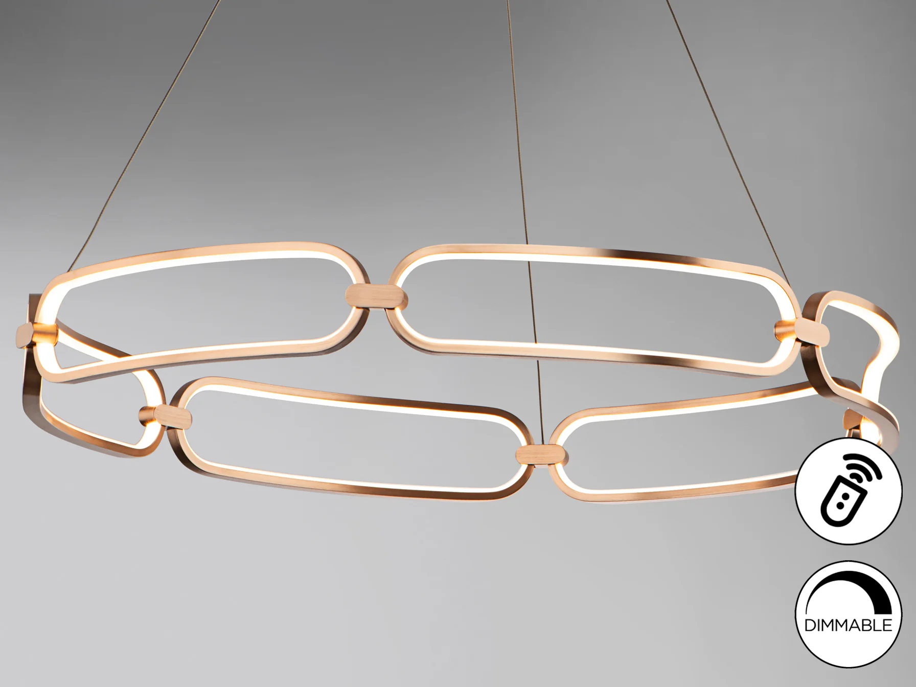 Colette LED Ceiling Light - Rose Gold Finish - Image 6