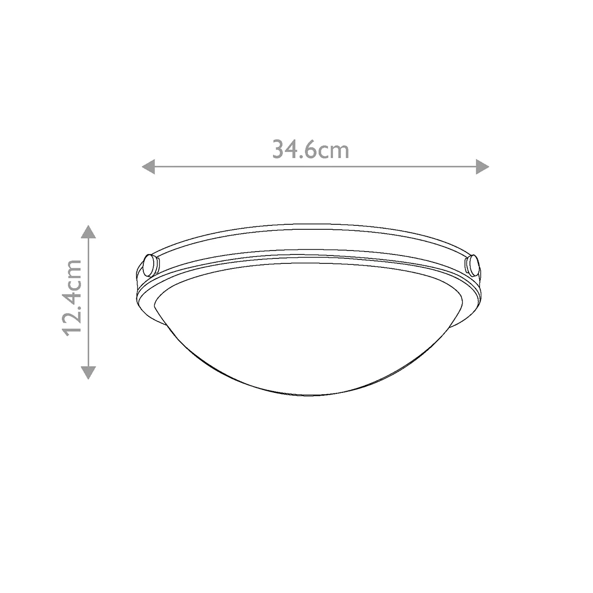 Collier 2/3L Flush Ceiling Light Small/Large - Heritage Brass & Black  Finish - Image 14