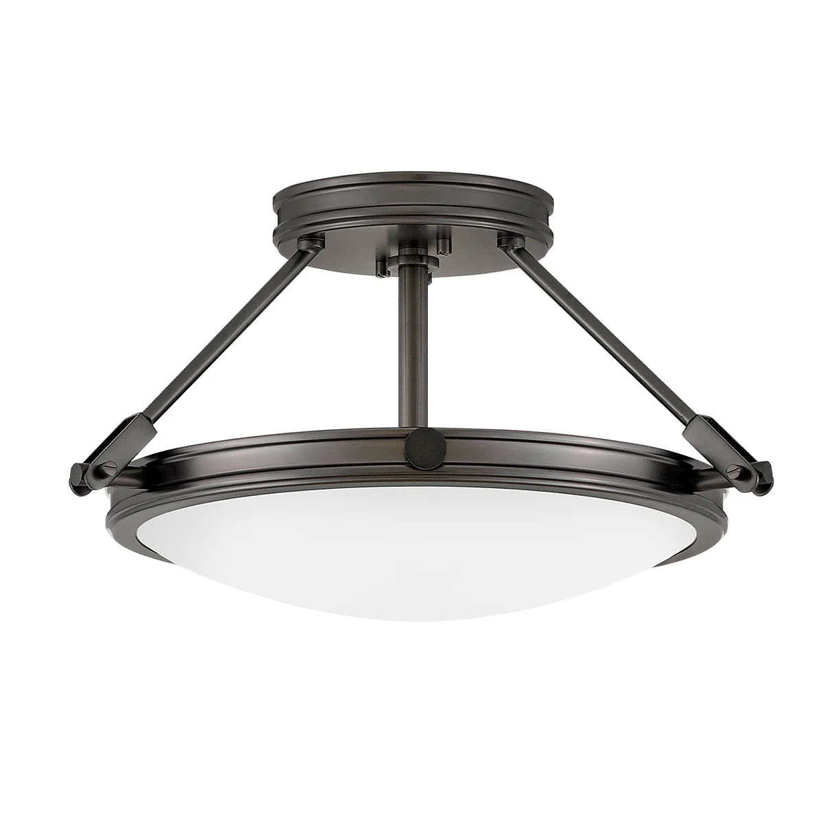 Collier 3/4Lt Semi Flush Ceiling Light - Heritage Brass/ Black  Finish - Image 12