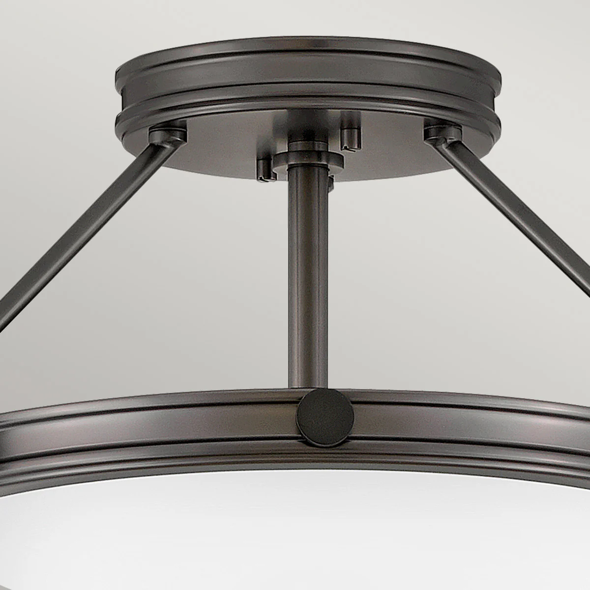 Collier 3/4Lt Semi Flush Ceiling Light - Heritage Brass/ Black  Finish - Image 13