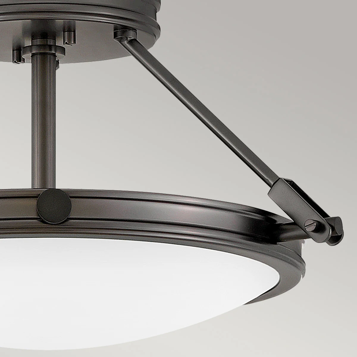 Collier 3/4Lt Semi Flush Ceiling Light - Heritage Brass/ Black  Finish - Image 14