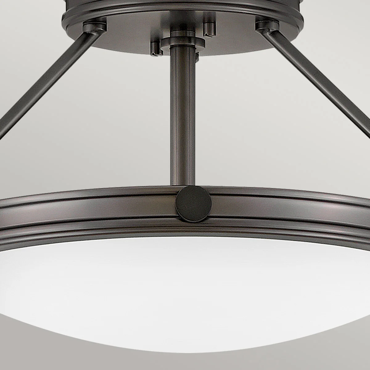 Collier 3/4Lt Semi Flush Ceiling Light - Heritage Brass/ Black  Finish - Image 15