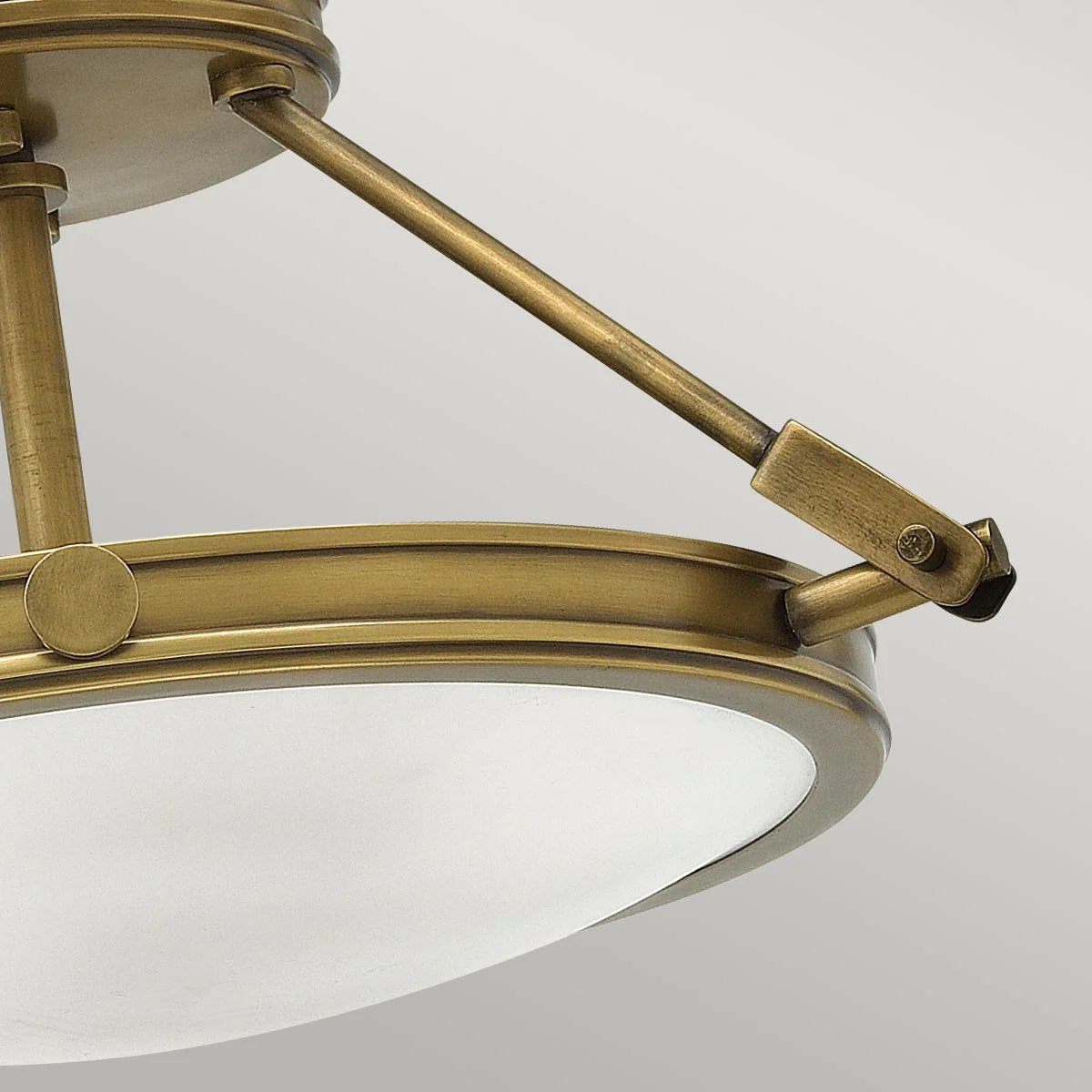 Collier 3/4Lt Semi Flush Ceiling Light - Heritage Brass/ Black  Finish - Image 2