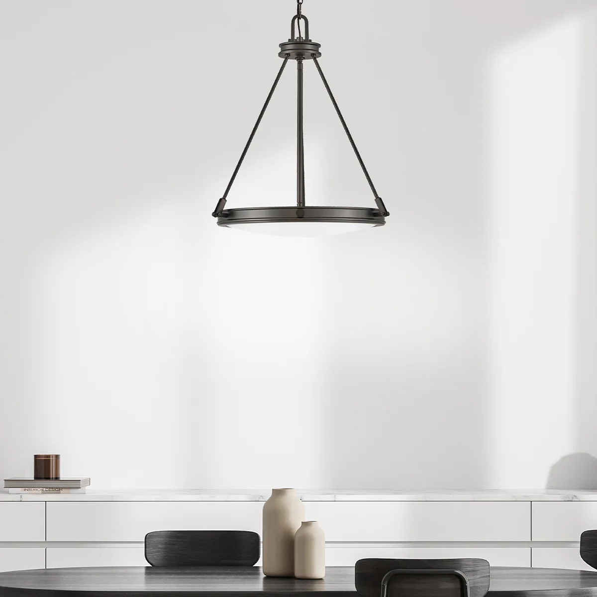 Collier 4 Light Pendant - Black Oxide/ Heritage Brass - Image 4