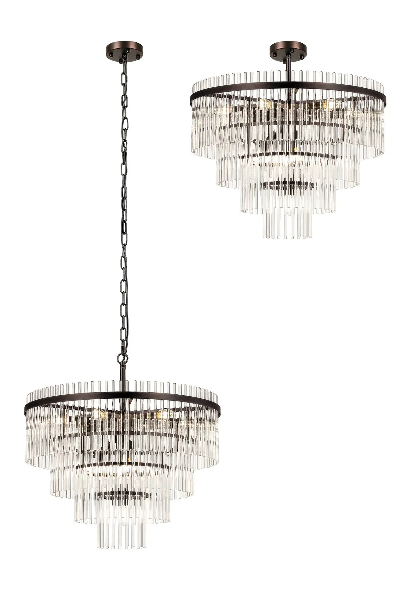 Colmer 10Lt Crystal Chandelier - Various Colours - Image 3
