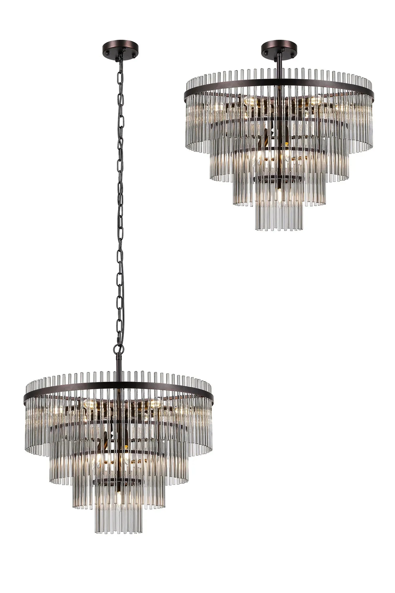 Colmer 10Lt Crystal Chandelier - Various Colours - Image 4