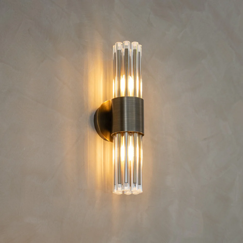 Colmar IP44 Bathroom Wall Lamp - Antique Brass - Image 2