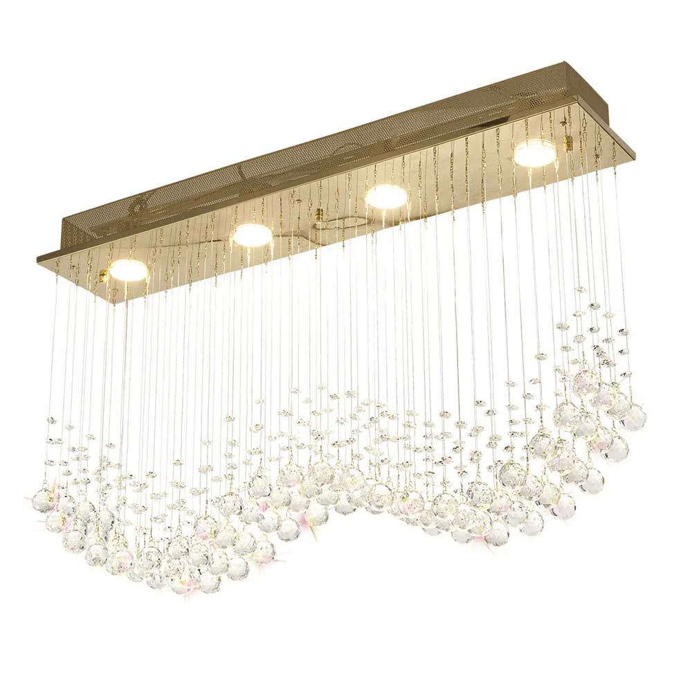 Colorado 4Lt/6Lt Linear Pendant - Polished Chrome/French Gold