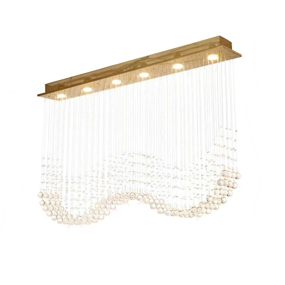 Colorado 4Lt/6Lt Linear Pendant - Polished Chrome/French Gold - Image 10