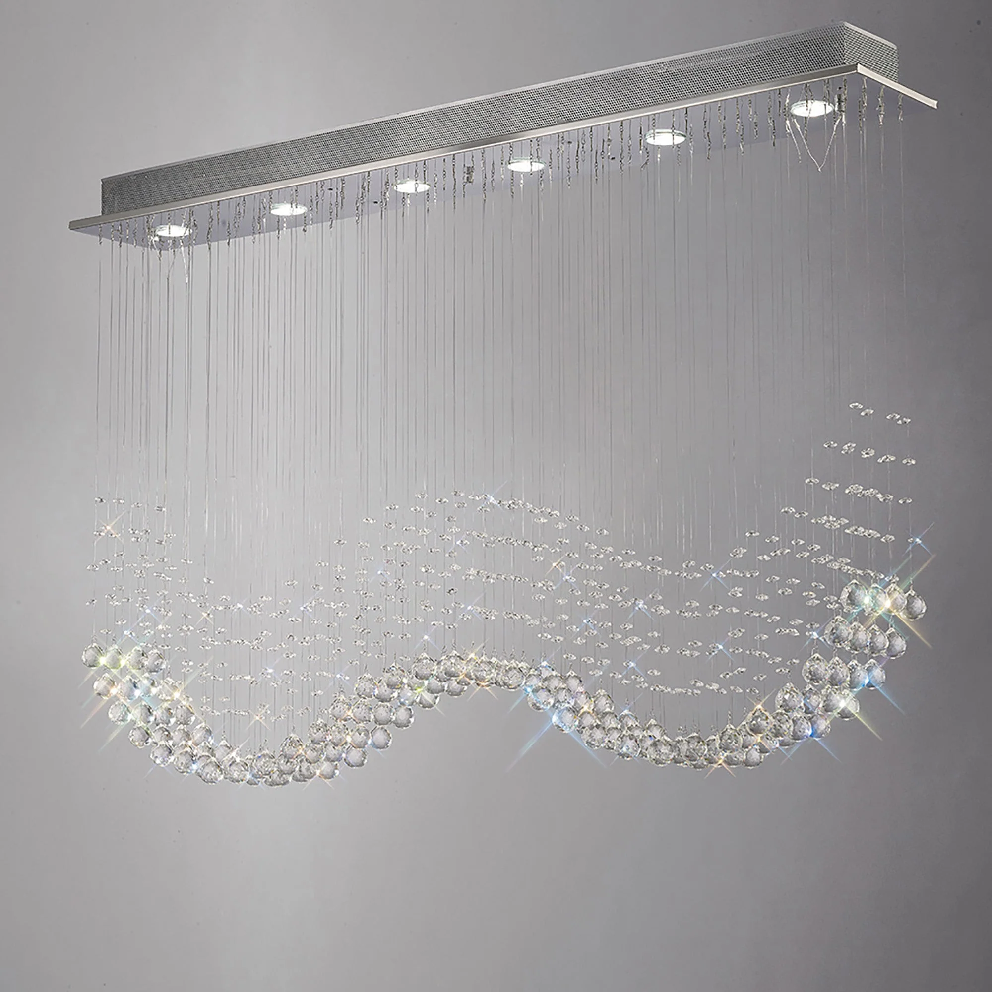 Colorado 4Lt/6Lt Linear Pendant - Polished Chrome/French Gold - Image 8