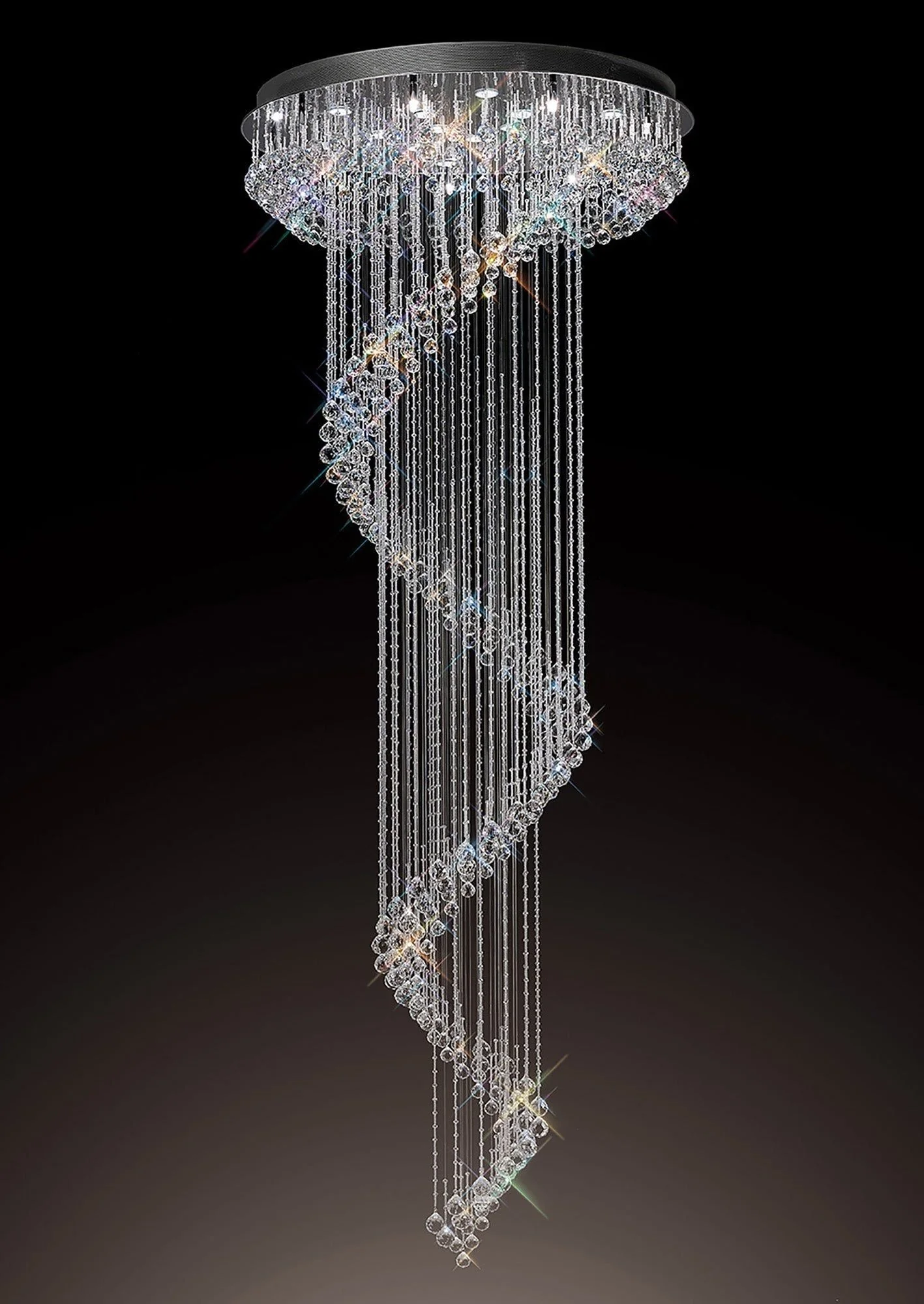 Colorado 9/12/24Lt Crystal Ceiling Light - Polished Chrome & Crystal Finish IP20 - Image 5
