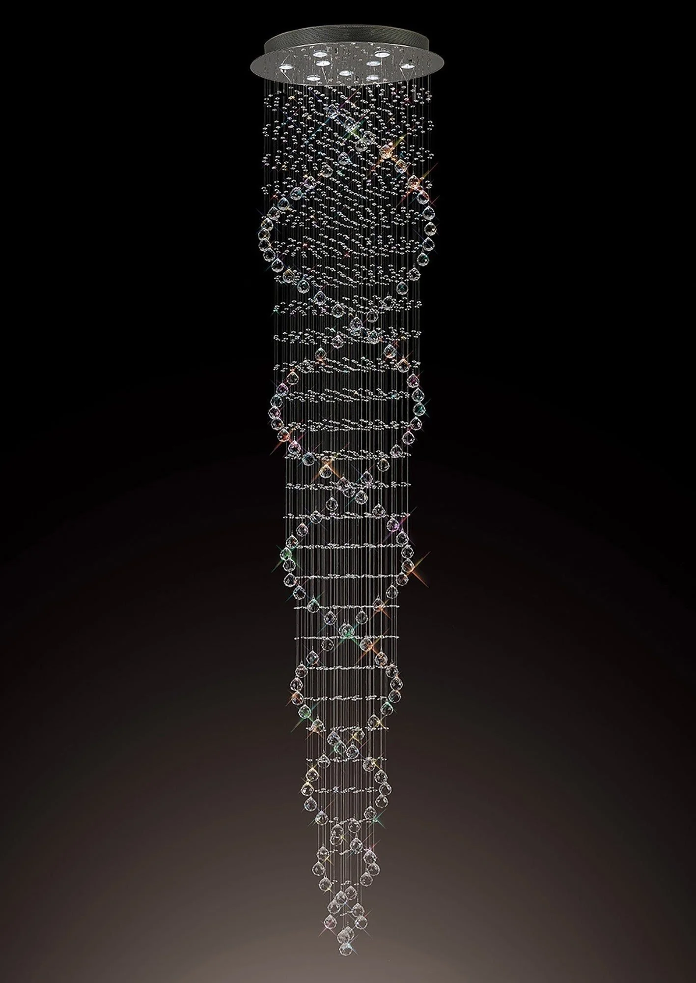 Colorado Medium/Large Crystal Ceiling Light - Polished Chrome & Crystal Finish IP20 - Image 4