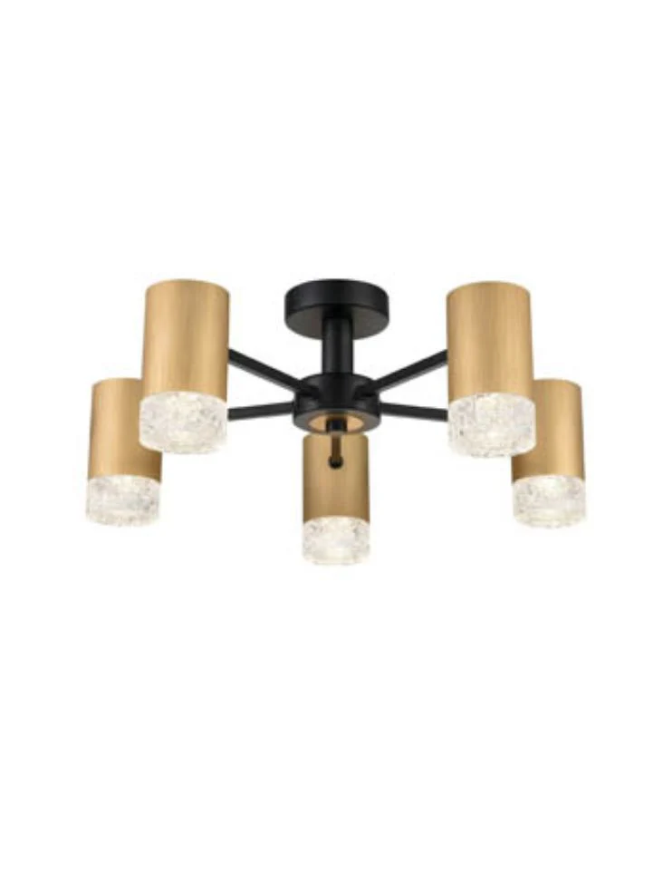 Colt 3Lt/5Lt Semi-Flush Fitting Satin Gold/Satin Nickel - Image 4