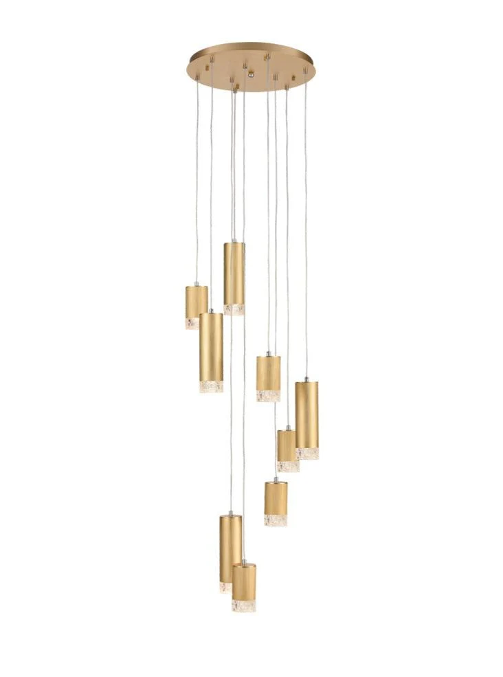 Colt 6/9/18Lt Cluster Ceiling Light - Brushed Satin Gold/Satin Nickel Finish - Image 3