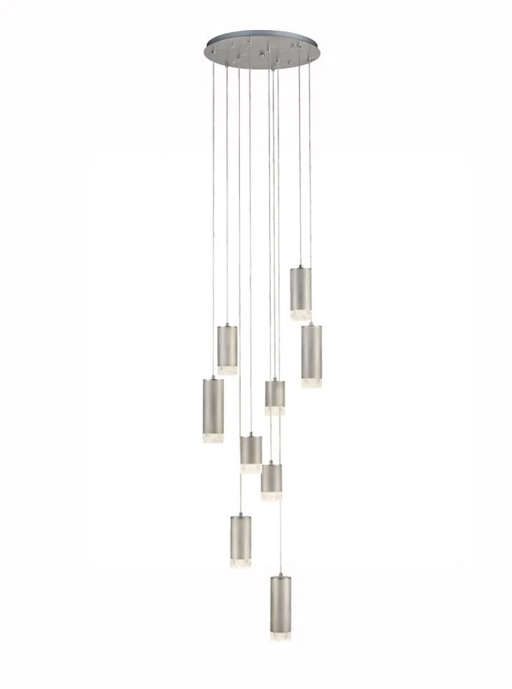 Colt 6/9/18Lt Cluster Ceiling Light - Brushed Satin Gold/Satin Nickel Finish - Image 4