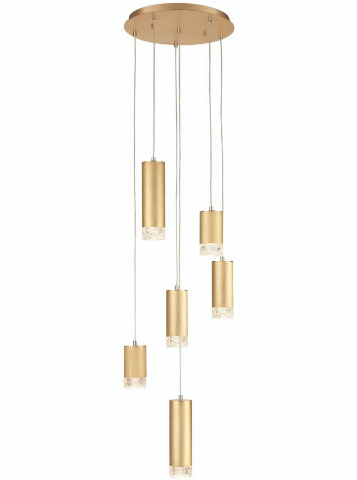 Colt 6/9/18Lt Cluster Ceiling Light - Brushed Satin Gold/Satin Nickel Finish - Image 5