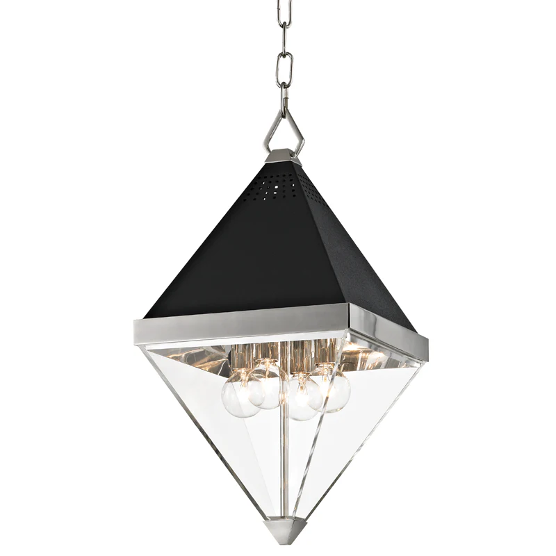 Coltrane 4/8Lt Lantern - Brass/Nickel - Image 2