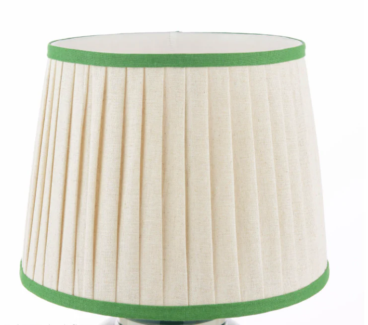 Colwich Table Lamp Green Ceramic and Antique Brass With Shade - Image 3
