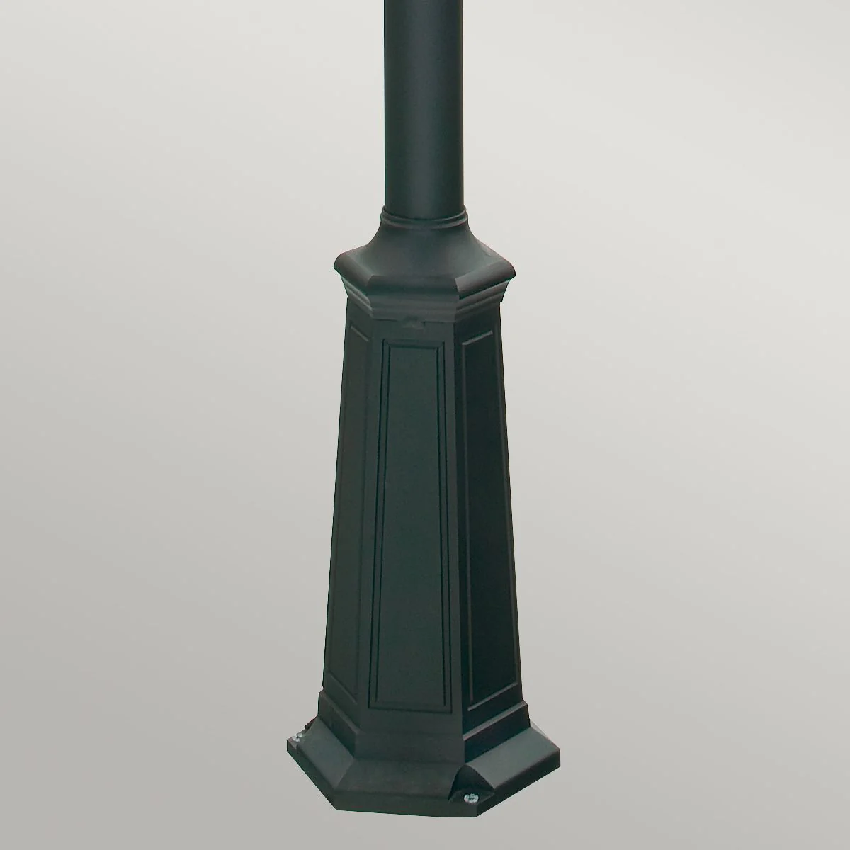 Como 3 Light Triple Head Post - Black IP54 E27 - Image 3