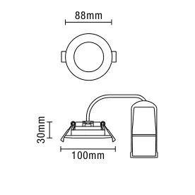 Como Fire Rated LED IP65 Downlight- Various Finishes - Image 14