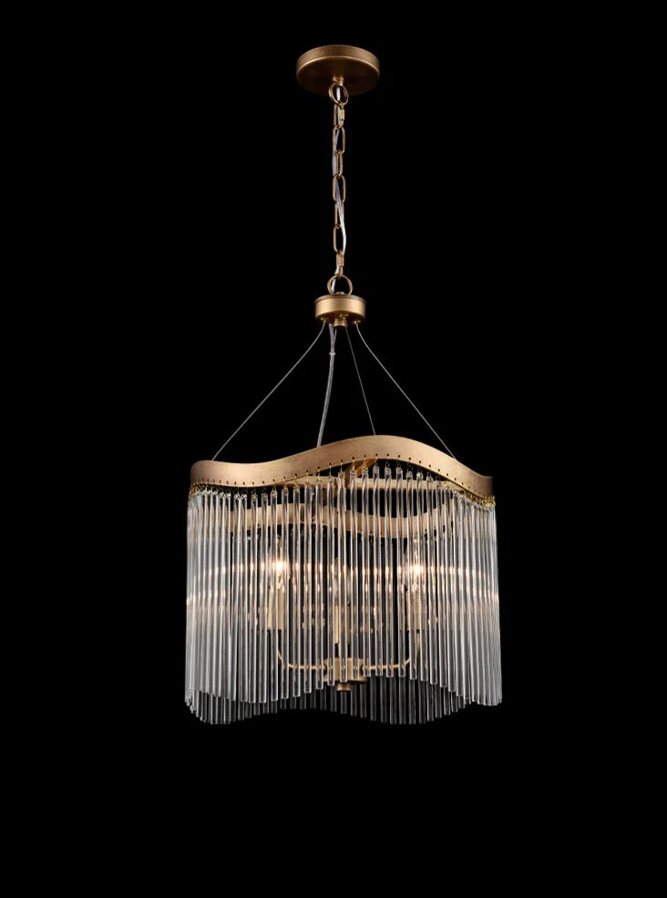 Comox 3/6lt Pendant In Aged Brass - Image 3