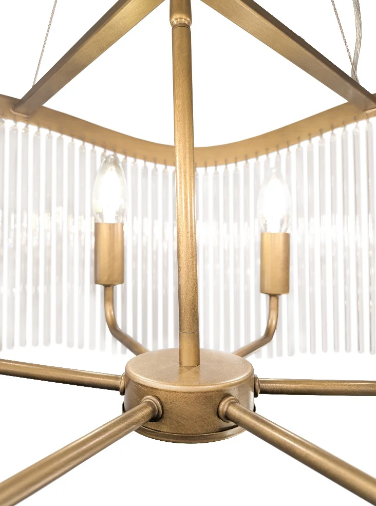 Comox 8lt Pendant In Aged Brass - Image 2