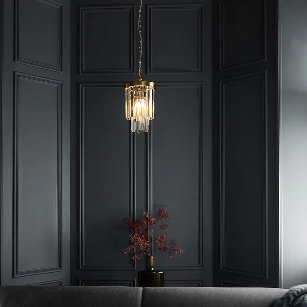 Calella 1Lt Pendant - Brushed Brass Finish - Image 2