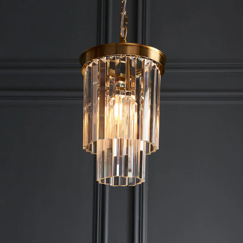 Calella 1Lt Pendant - Brushed Brass Finish - Image 3