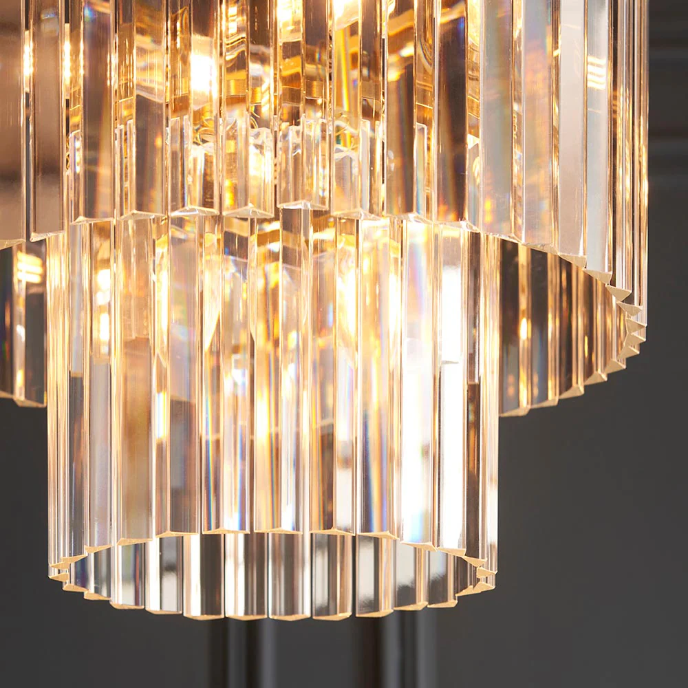 Calella 4Lt Chandelier - Brushed Brass Finish - Image 5